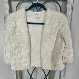 Fredrick’s‎ of Hollywood Faux Fur Cream Jacket Size Small